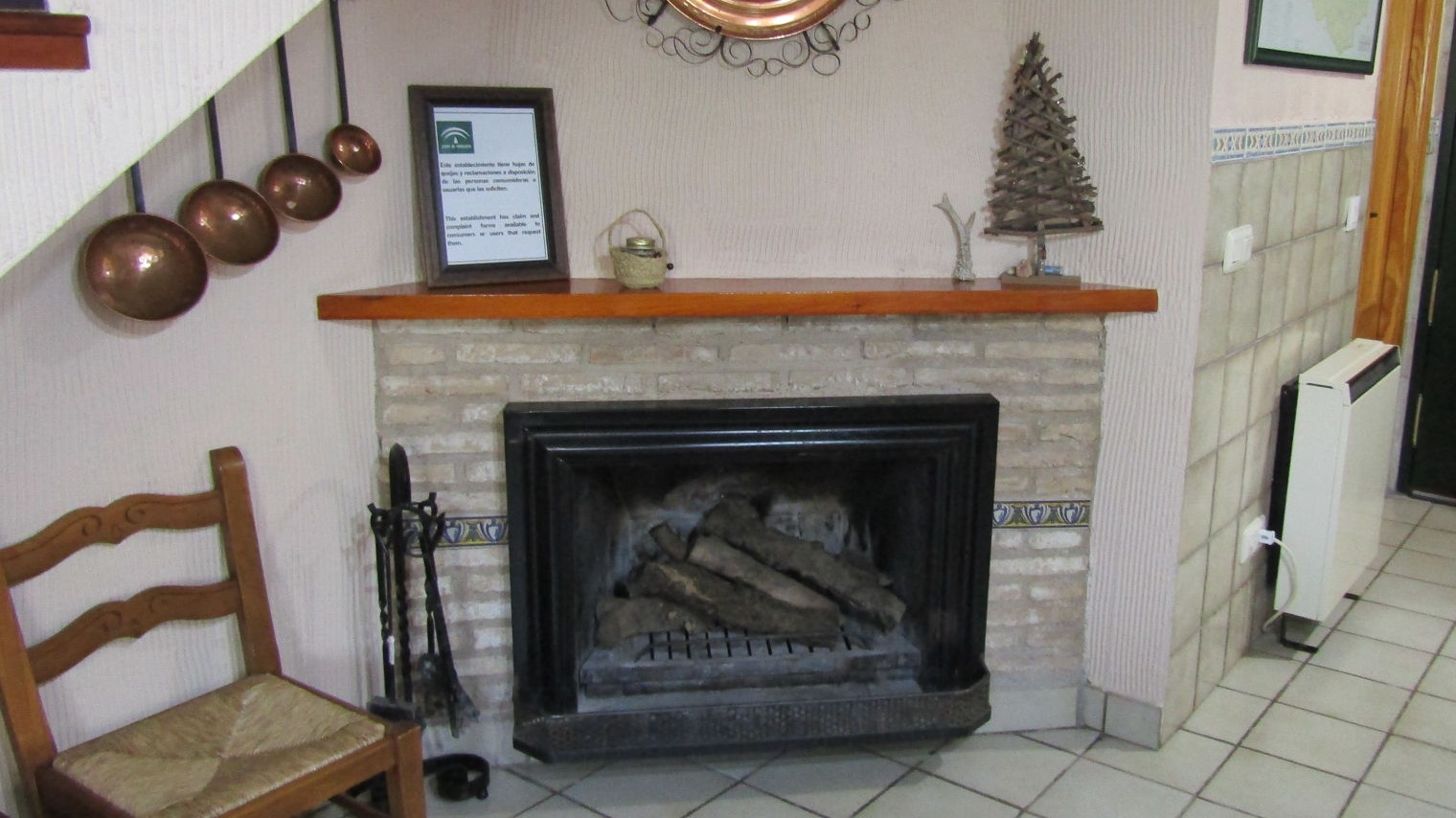 Zona del hogar de leña